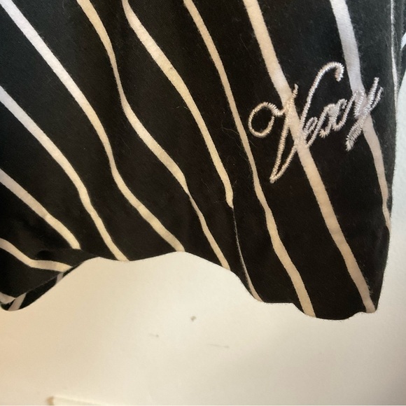 Vexy Dress Vintage Black & White Stripes Retro Pin-up Style Midi Size Medium M - Picture 5 of 11